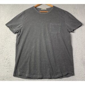 New Marine Layer Tee Mens Size Large Vintage Heavy Slub Pocket Grey Short Sleeve